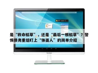 是“救命稻草”，还是“最后一根稻草”？警惕债务重组盯上“体面人”的简单介绍